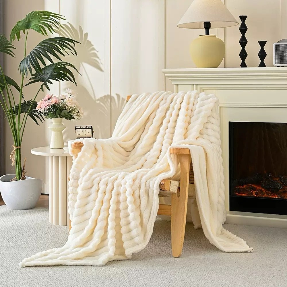 5*6 Soft warm  Fleece Blanket -  Multicolor