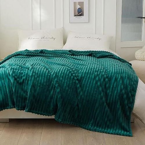 5*6 Soft warm  Fleece Blanket -  Green