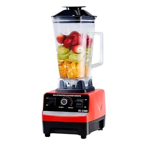 SILVER CREST SC-1589 Commercial Blender For Heavy Duty Works & Business - 4500W - Red/Black