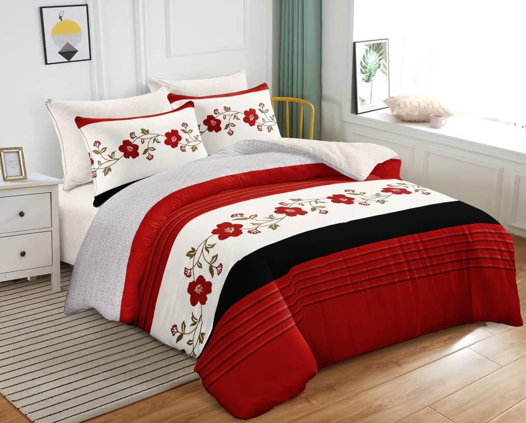 6x6 4pc Duvet Set (1bedsheet,1duvet,2pillowcases) - Multicolor varies