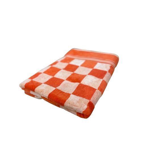 Large Size Velvet cotton towels 90x170cm - checked Multicolor