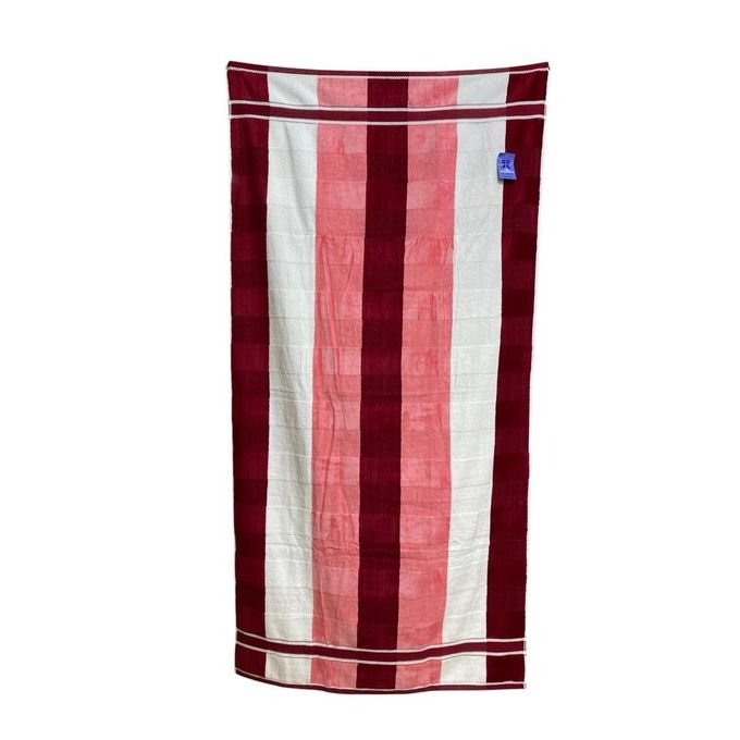 Large Size Velvet cotton towels 90x170cm - striped Brown