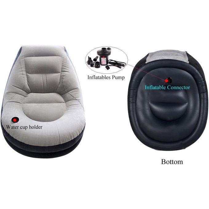 Intex  Inflatable Air Chair With Footrest And Armrests With Electric Pump