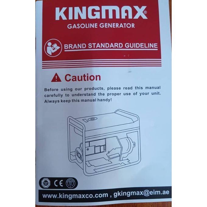 King Max 1KVA Gasoline Medium Petrol Generator - Yellow