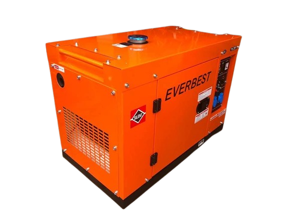 Everbest 7.5 kVA Heavy Duty Silent Diesel Generator EY7500ET - Orange