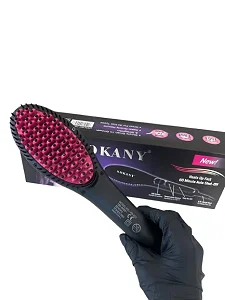 Sokany Ceramic Electric Straightener Brush - black
