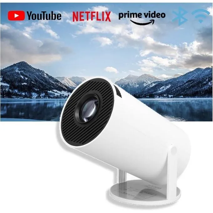 Mini Projector with and Bluetooth, Portable Smart Projector 1080P Support