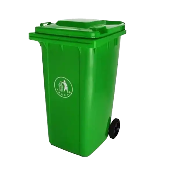 Plastic Outdoor 120Liters wheelie Waste Bin - Green