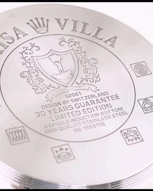 Kaisa Villa 3 Pieces Cookware Set With Covers 5 Layers Bottom-silver