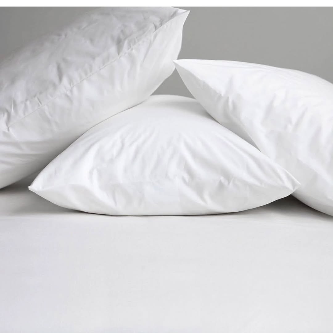 3pcs Fibre Pillows Big Size  - White
