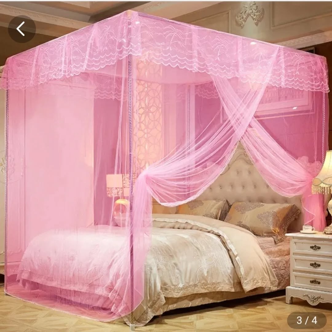 5x6 Mosquito Net With Stands - pink