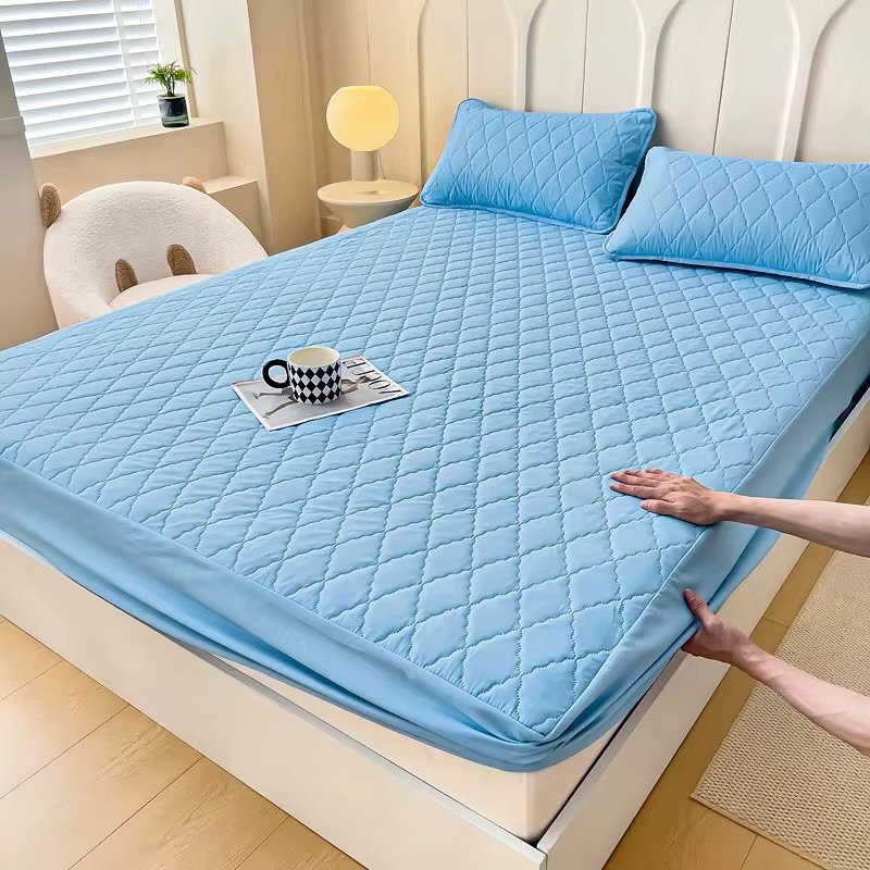 6*6 Quilted Water Proof Mattress Protector- Blue
