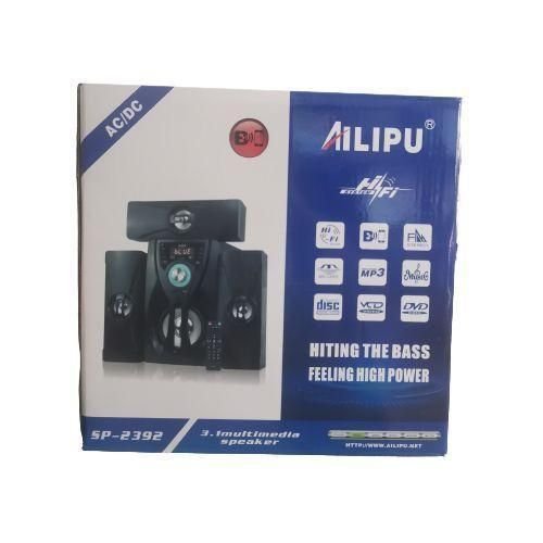 AILIPU 3.1 Hifi Bluetooth Speaker with FM, USB, SD  SP-2392 - Black