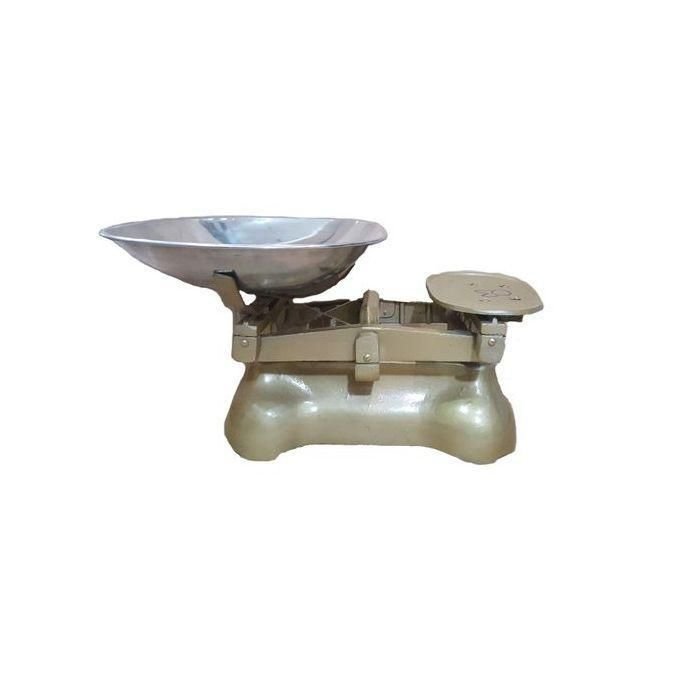UNBS Certified Original Weighing Scale With Cylindrical 6 Stones - Gold
