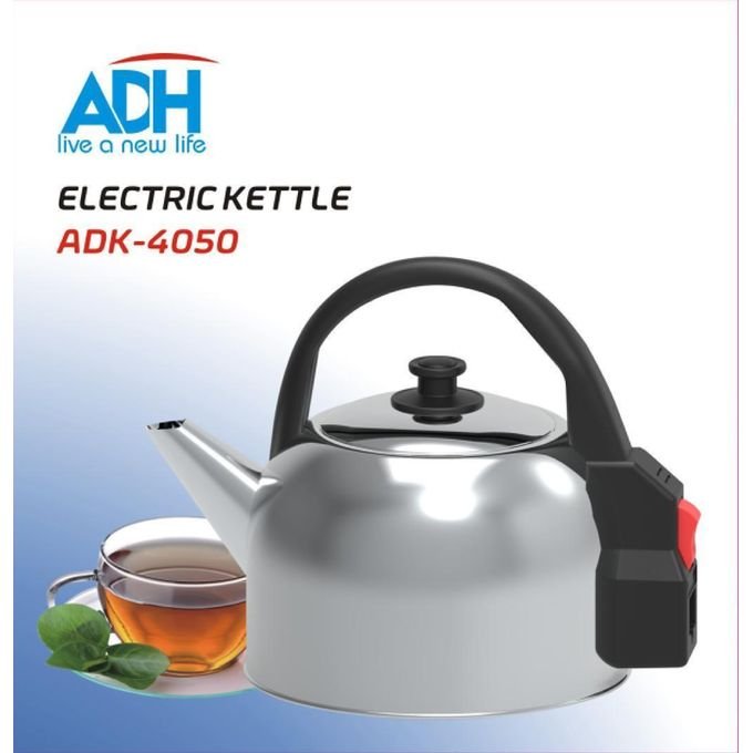 ADH 5L Electric Kettle - Stainless Steel, Cordless Fast Boil Kettle - Silver