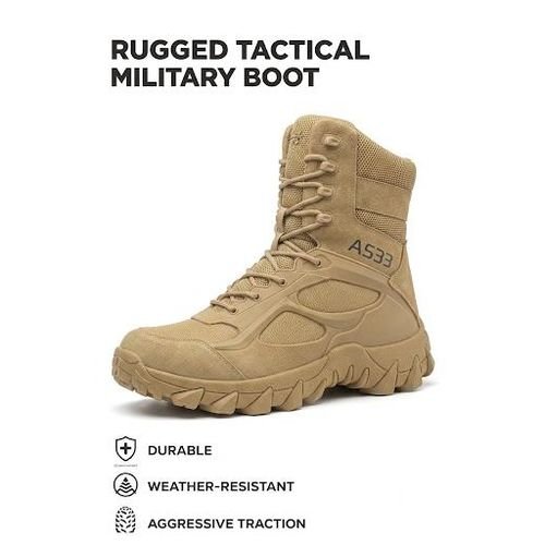 AS33 Tactical Outdoor Combat Boots – Desert Khaki