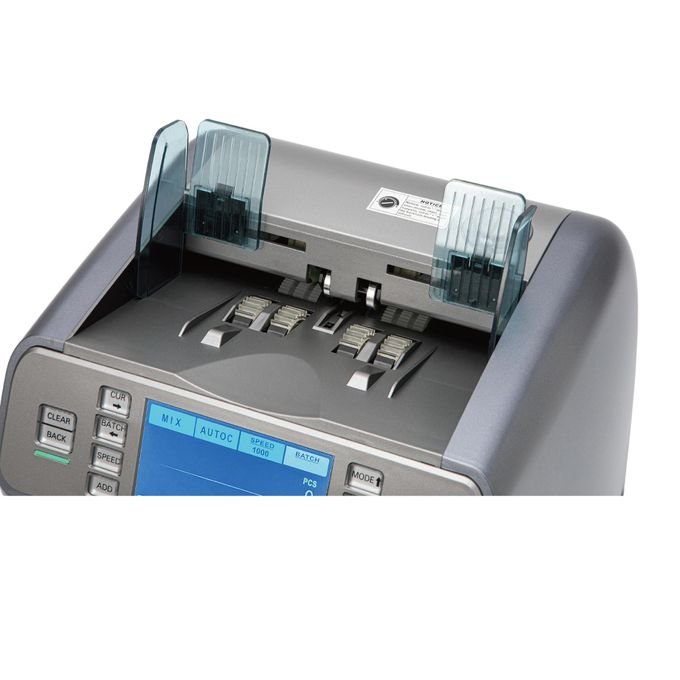 Banknote Counter and Sorting Money Counting Machine with 4.3” Touch Screen, UV/MG/IR Detection, Dual CIS Sensors – Gray
