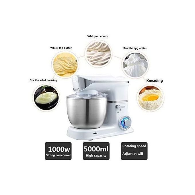 Hoffmans 6L 3In1Blender Dough Hand Stand Mixer Food Processor- White .
