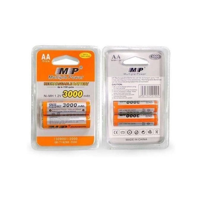 MP-AA Rechargeable AA Batteries - Long-Lasting Power - 3000mAh