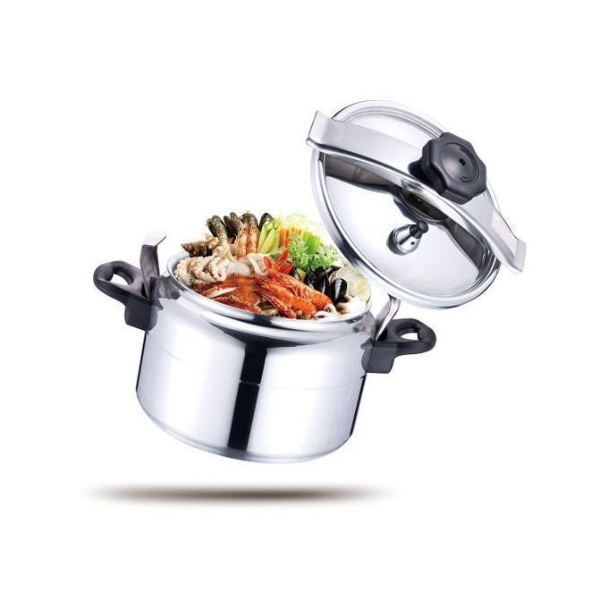 15L Aluminium Pressure Cooker - Silver