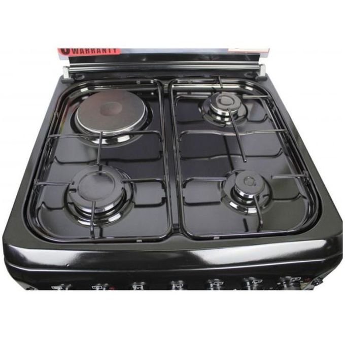 Blueflame 60 X 60cm 3 Gas And 1 Electric Hot Plate S6031EP-BN With Electric Oven ( Made In Turkey ) - Black (3YR WRNTY)