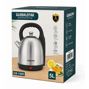 Globalstar GS-1005 5L Electric Kettle – 2000W Fast Boiling, Auto Shut-Off, Dry-Boil Protection & 360° Swivel Base