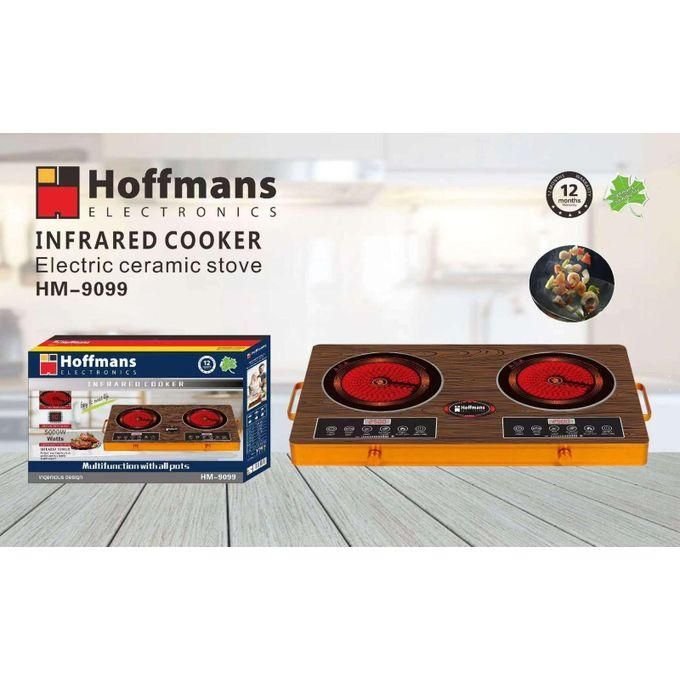 Hoffmans Electric Double Infrared Cooker - Brown