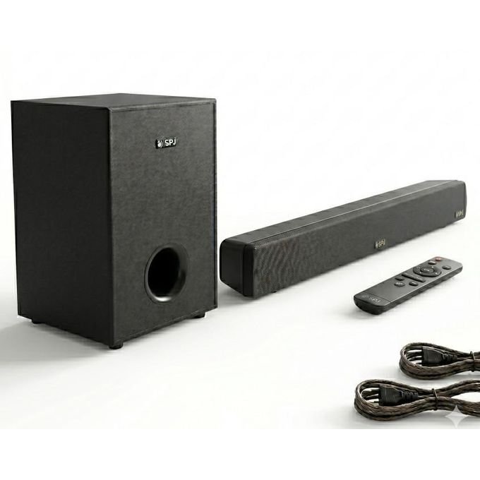 SPJ 2.1 Soundbar System with Subwoofer – Black