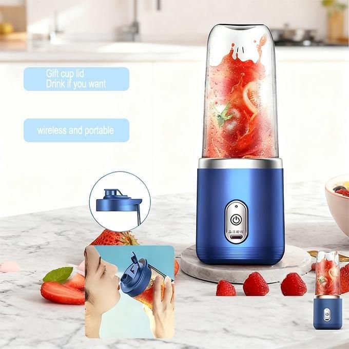Portable Juicer Blender with a Mini Juice Cup - 2 in 1 with 6 Blades - Multicolor