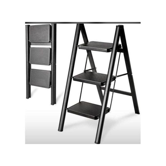 Heavy-Duty 4-Step Folding Steel Stepladder (110KG Capacity) - Multicolor