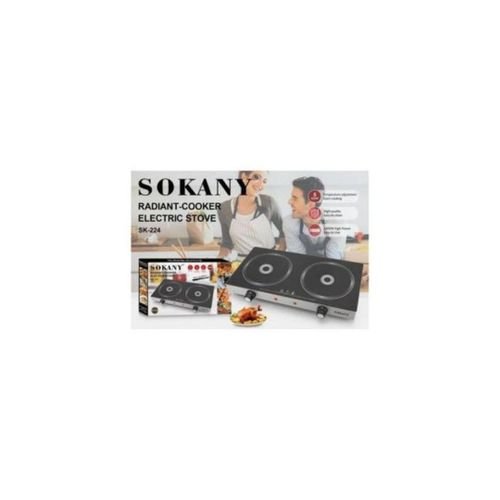 Sokany 2 Burner Infrared Cooker Hot Plate Stove Induction Cooker - Black