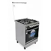 Saachi 3 Gas + 1 Electric Stove Cooker with Electric Oven 60×60cm – Silver & Black