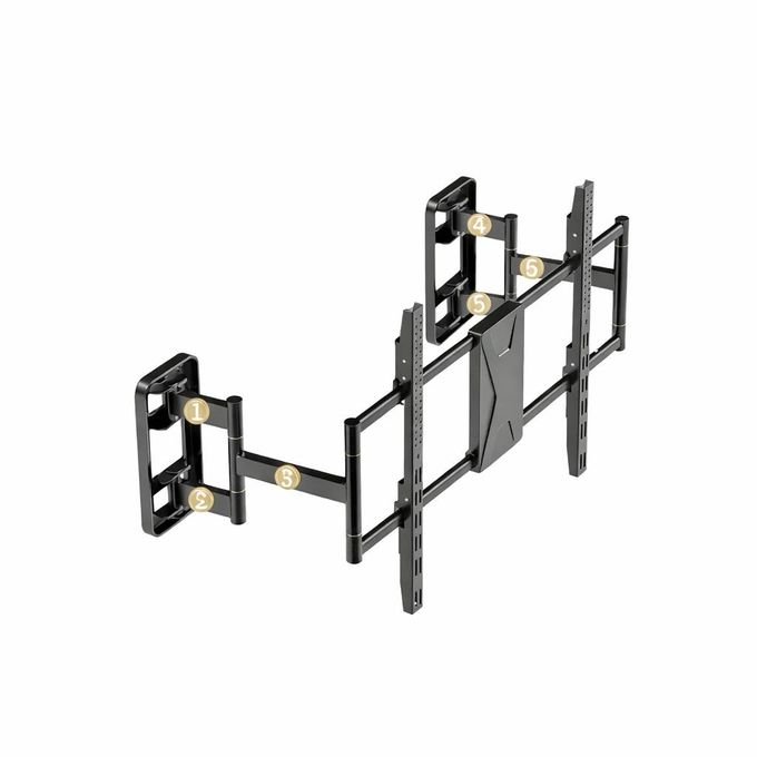 Heavy Duty Full Motion TV Wall Mount 75–100 Inches – Strong Adjustable TV Bracket – Black