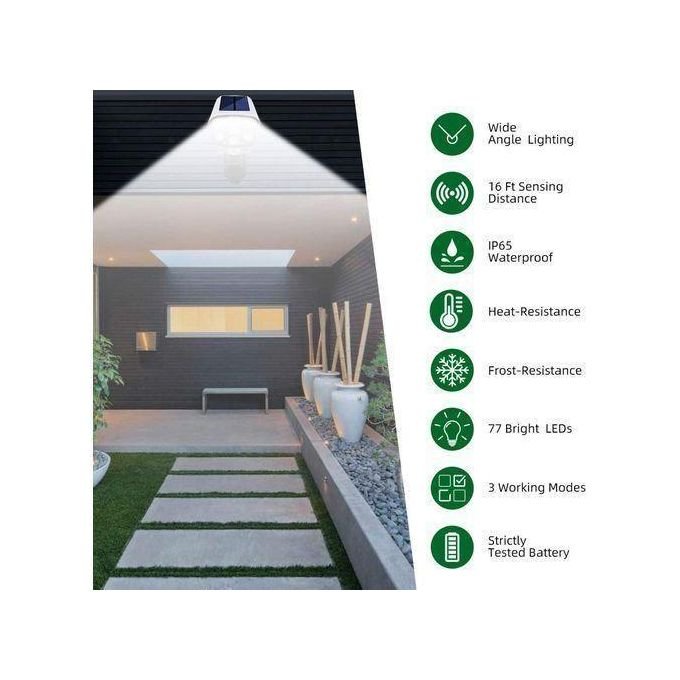 Outdoor Solar Security Light with Motion Sensor – Waterproof LED