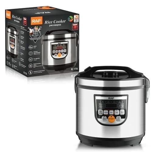 RAF 5 Litres 5L Digital Electric Rice cooker -Silver/