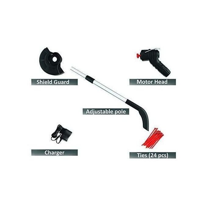 Rechargeable Lawn Mower Cordless Grass Trimmer - Red