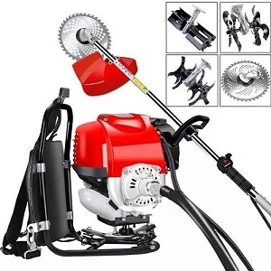 2-Stroke Backpack Brush Cutter & Mini Tiller – 4-in-1 Petrol Weeding Machine