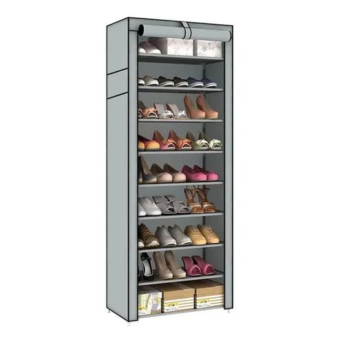 Shoe Rack Organizer 9 Layer Dust-proof & Stainless Steel - Multicolor