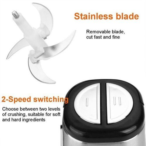 Hoffmans  2L Food Chopper, Meat Grinder Food Processor - Clear