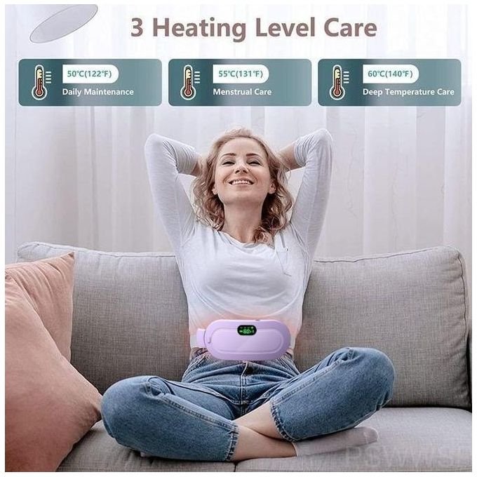 Cordless Menstrual Heating Pad Belt with Vibration – Period Cramp Relief Massager