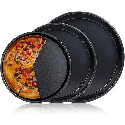 3Pcs Non-Stick Pizza Bakeware Set – Round Deep Dish Pizza Pans