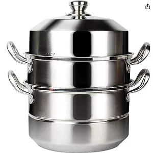 28cm Stainless Steel Food Steamer Pot and Cooking Pan