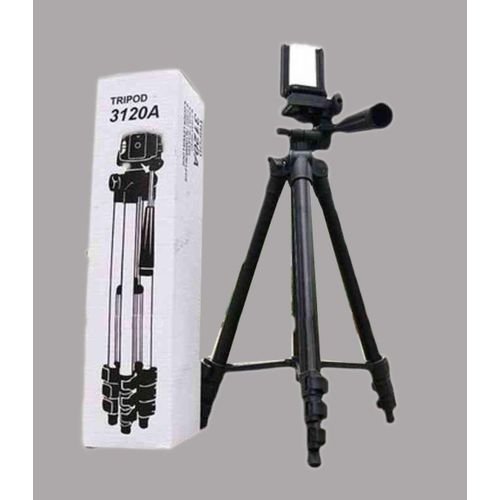 Adjustable Portable and Foldable Tripod Stand Mobile Clip and Camera Holder with Bag