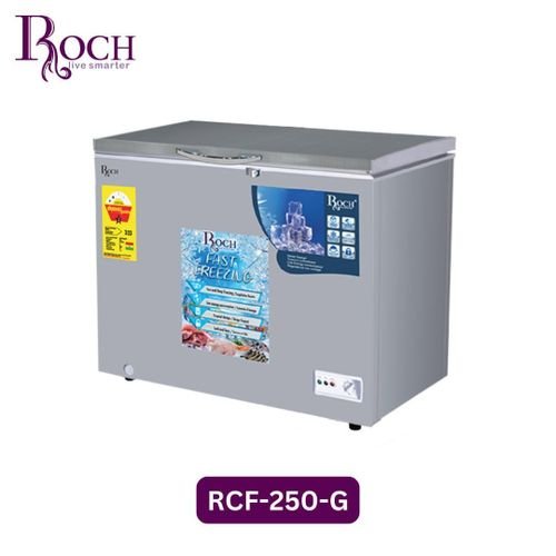Roch 250 Litres Deep / Chest Freezer - Grey.