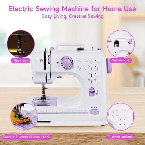 Portable Electric Sewing Machine - White