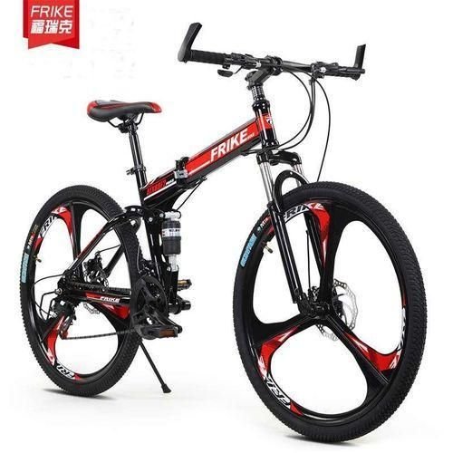 26Inch Dynamic Full-Suspension Mountain Bike with Integrated Mag Wheels - Multicolor