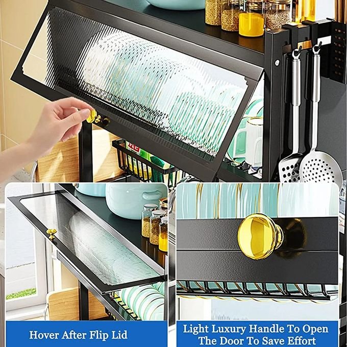 Over The Sink Dish Drying Rack Dish Drainer for Kitchen Storage & Organization – Black