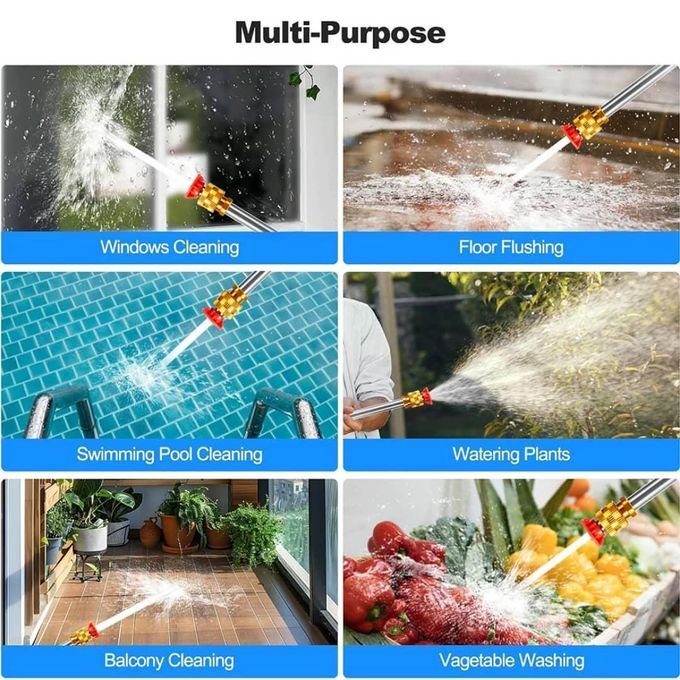 48V Cordless Pressure Washer & Sprayer Gun - Portable Car Washer with 1 Rechargeable Battery
