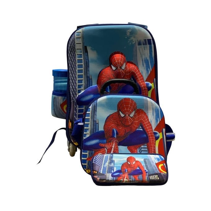 Kids Rolling Backpack & School Bag Set - Multicolor