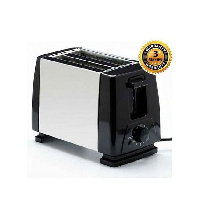 Hoffmans Original 2 Slice Stainless Steel Electric Bread Toaster HM 8002 - Silver, Black